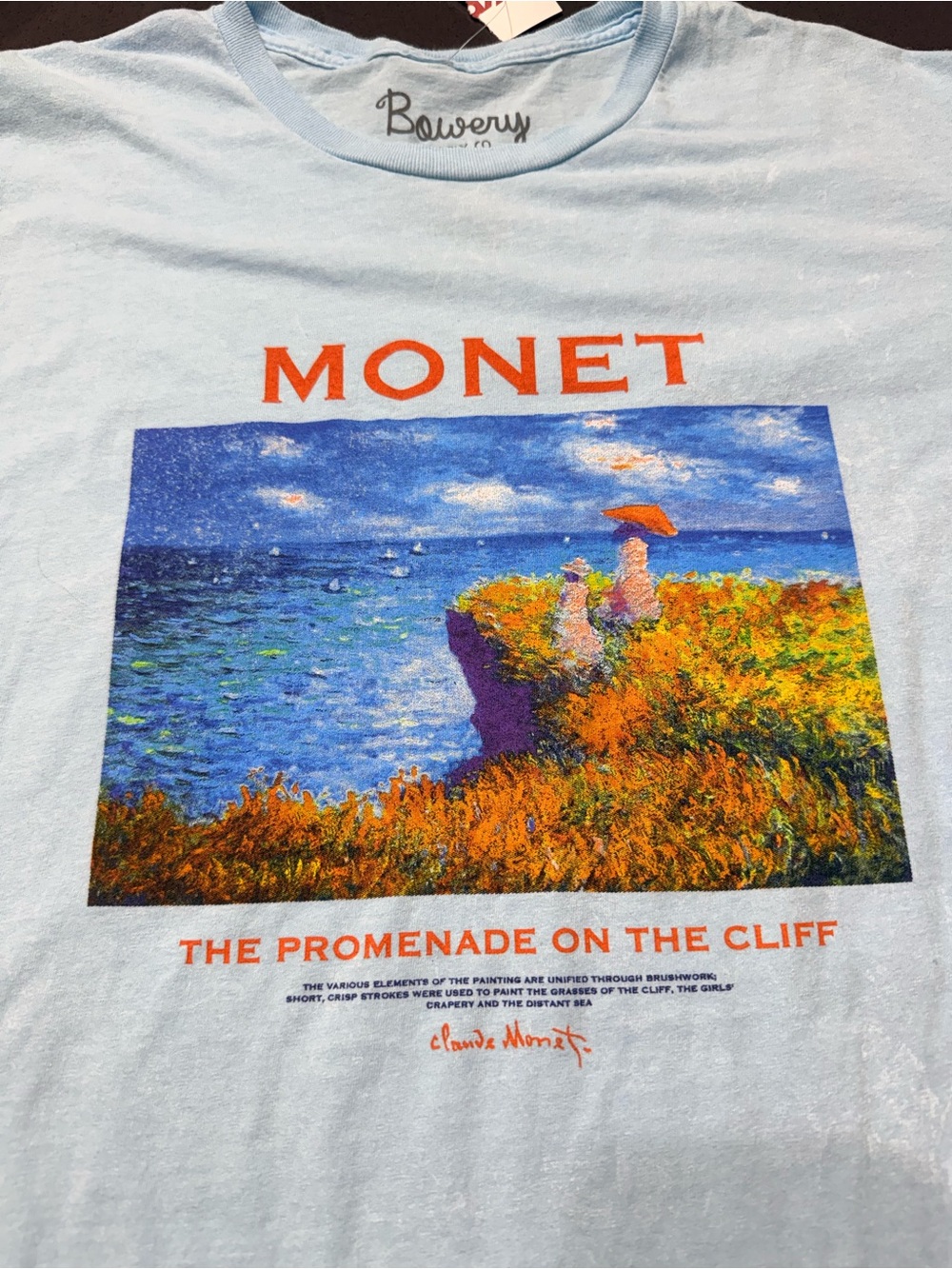 Bowery Supply Co XL Monet Promenade on the Cliff Graphic Tee NWT - Picture 6 of 7